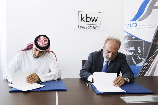 KBW Investments founder and Chairman HRH Prince Khaled bin Alwaleed bin Talal, and Ioannis Foteinos, CEO, Salfo and Associates SA