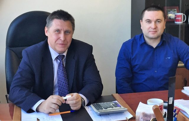 Jury Varnachev, Director of Konsul LLC., official Russian Federation Raimondi Cranes agent, and Vladimir Bubovich, Commercial Manager, Konsul LLC.
