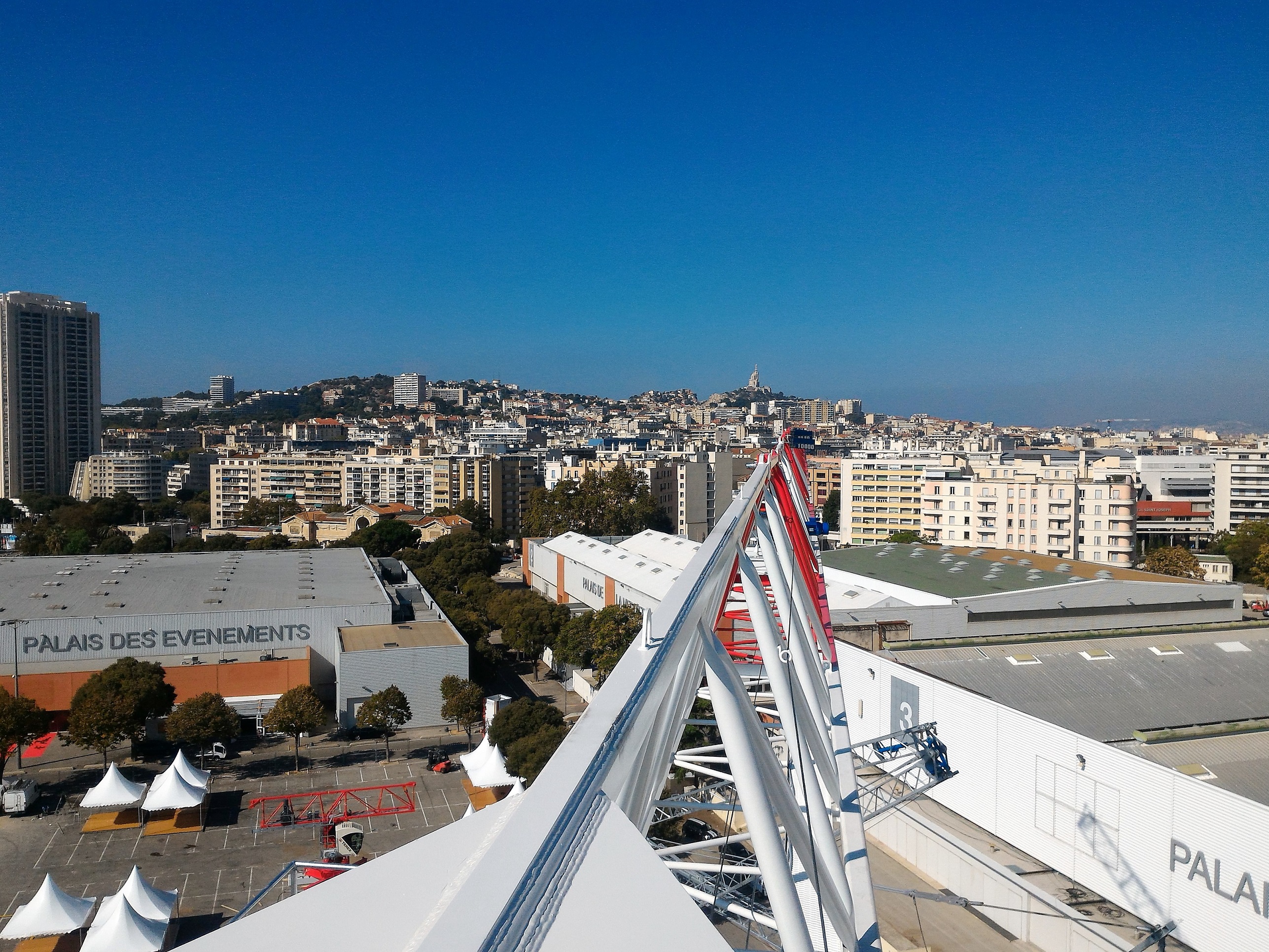The view from the MRT223 jib at JDL MED 2016 in Marseille, France.