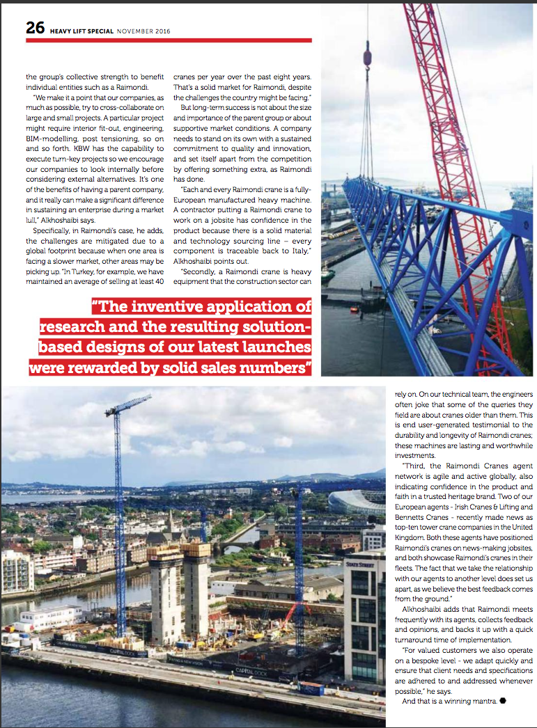 Read the full feature in Construction Machinery ME