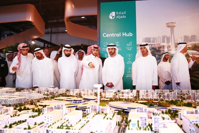 In Pictures: Arada Vice Chairman HRH Prince Khaled bin Alwaleed presents Aljada’s Central Hub at Cityscape Dubai to HH Sheikh Hamdan bin Mohammed
